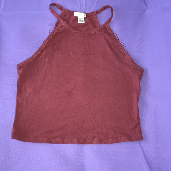 Mauve pink no sleeve crop top - Picture 1 of 2
